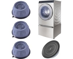 Trillingsdempers Wasmachine - Wasmachine Verhoger - Extra Dik - Wasmachine Dempers - Droger - Vaatwasser- Trillingsdemper - Anti Slip Trilmats - Schokdemper -Anti Tril Poten-Wasmachine Trillingsdempers -4-delige wasmachinevoet met rubberen pad