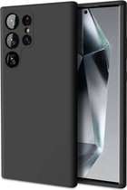 Dun TPU Hoesje Zwart Geschikt voor Samsung Galaxy S24 Ultra | Back Cover Matte Zwart | Flexibel | Lichtgewicht | Ultra Dun