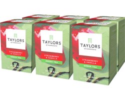 Taylors of Harrogate Strawberry & Vanilla Green - 6 x 20 theezakjes