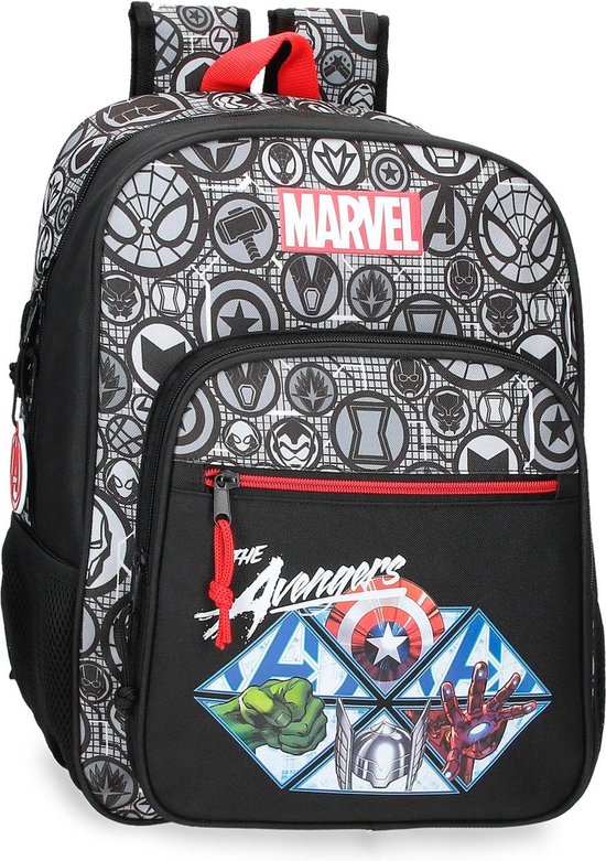 Avengers sac à dos d'école pour garçons 38 cm noir