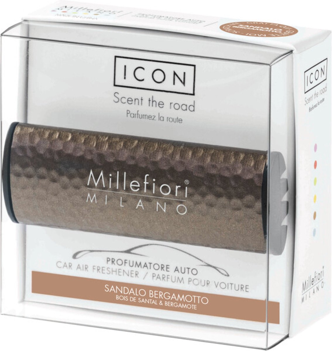 Goedkoopste Millefiori Milano Auto parfum Sandalo Bergamotto (Metal Shades