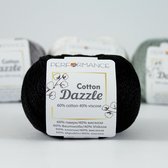 Performance Cotton Dazzle 01 - kleur zwart - 3 bollen katoen met viscose - glanskatoen