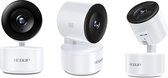 EDUP Beveiligingscamera 2K - 360° draaibaar - Binnen 1 minuut aangesloten - Beveiligingscamera's - Huisdiercamera - Beweeg en Geluidsdetectie - 2-Weg Audio