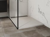 Shower & Design Opzet- of inbouwdouchebak in hars – Met sifon – Wit – 120 x 80 cm – LYROSA L 120 cm x H 3 cm x D 80 cm