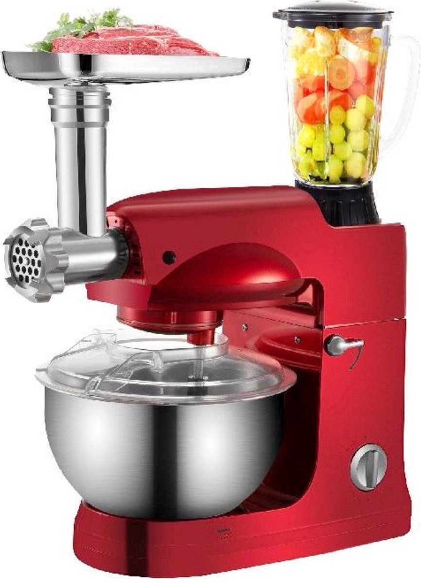 Bolture Foodprocessor - Mixer met Mengkom - Elektrische Handmixer - Keukenmachine - Keukenrobot - Keukenmixer - 1000 Watt