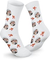 Chaussettes personnalisées avec photo - Taille 43/45 - Chaussettes Witte avec image couleur de votre choix - Bas longs - Cadeau amusant