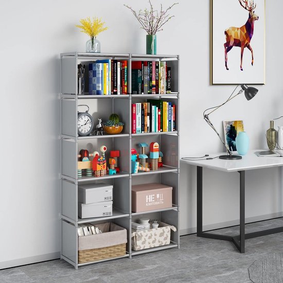 boekenplank, kunstzinnige moderne boekenkast, boekenrek, opbergrek planken boekenhouder organizer voor boeken,‎79.98 x 30.99 x 156 cm