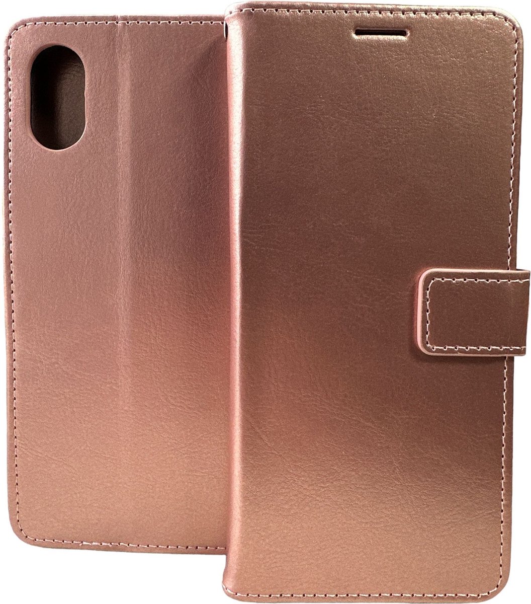 Portemonnee Book Case Hoesje Geschikt voor: Samsung Galaxy A03 Core - rosegoud