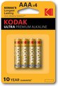Kodak Ultra Premium AAA Alkaline Batterij 4 Stuks