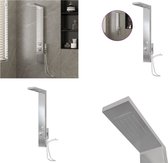 vidaXL Système de panneau de douche Carré Acier inoxydable - Panneau de douche - Panneaux de douche - Système de douche - Ensemble de robinet de douche