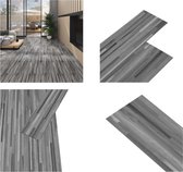 vidaXL Vloerplanken niet-zelfklevend 5-26 m² 2 mm PVC gestreept grijs - Vloerplanken - Vloerplanken - Vloertegels - Vloertegels