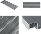 vidaXL 12 st Dakpanelen gegalvaniseerd staal grijs - Dakpaneel - Dakpanelen - Dak Paneel - Dak Panelen