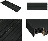 vidaXL 12 st Dakpanelen gegalvaniseerd staal antracietkleurig - Dakpaneel - Dakpanelen - Dak Paneel - Dak Panelen