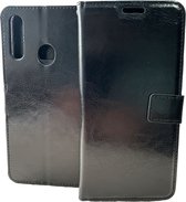 Portemonnee Book Case Hoesje Geschikt voor: Samsung Galaxy A20E - Zwart