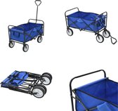 vidaXL Handkar inklapbaar staal blauw - Handkar - Handkarren - Handtrolley - Handtrolleys