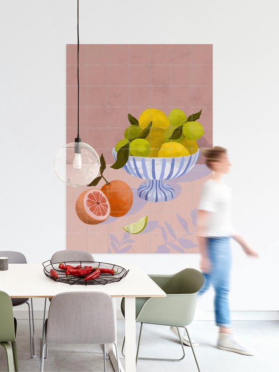 IXXI Bittersweet, Good Blauw - 80 x 100 cm - Support de suspension gratuit - Grande décoration murale et posters - Illustrations, Coloré, Ludique, Art numérique