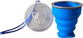 Beker - Opvouwbare beker - Drink Beker - Vakantie - Water - Siliconen - 288ML - Blauw