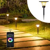 Lueas® - Lampe de jardin Solar contrôlable par application - Éclairage extérieur solaire extérieur - Éclairage de jardin Smart - Siècle des Lumières de chemin - Siècle des Lumières d'allée