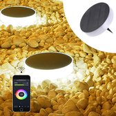 Lueas® - Spot de sol Solar contrôlable par téléphone - avec application - Énergie solaire - Applique murale - Capteur de lumière - Bluetooth