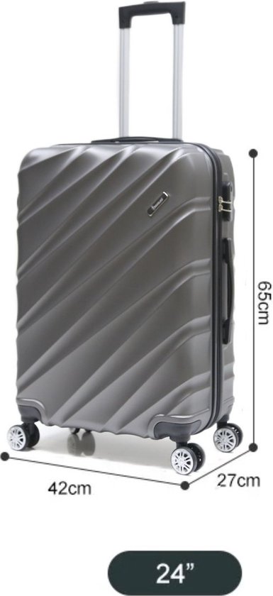 Koffer Traveleo BABIJ ABS05 grijs XL