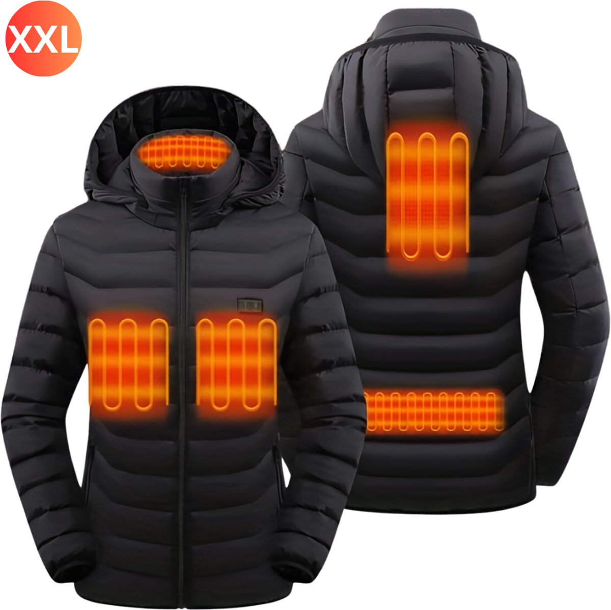 Nivard Verwarmde Jas Heating Jacket Thermo Jas Elektrische Kleding Jas Met Verwarming 3 Standen Dames Zwart