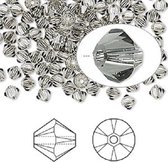 Swarovski Elements, 48 stuks Xilion Bicone kralen (5328), 4mm, black diamond