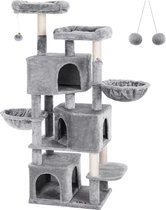 Krabpaal voor zware katten - Hoge krabpaal - Krabpaal boomstam - 164cm - Krabpaal voor grote katten - Kat toren - Krabpaal plafond - Stevige krabpaal - Krabpaal voor katten - XL - Katten verblijf