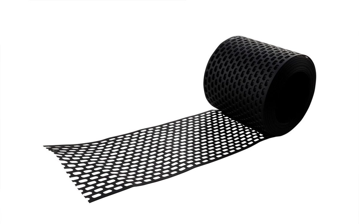 Ventilatieprofiel PVC zwart 100 mm | Rol 5m