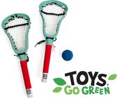 BS Toys Lacrossekit - Lacrosse rackets kinderen - Buitenspeelgoed van Bioplastic - Buitenspelen - Balsport