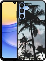 Cazy Hardcase Hoesje geschikt voor Samsung Galaxy A15 / A15 5G Palmtrees