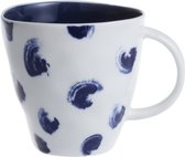 LOT DE 6 TASSES EN CÉRAMIQUE « INDIGO MOOD » 375ML DE CREATION IMMUG