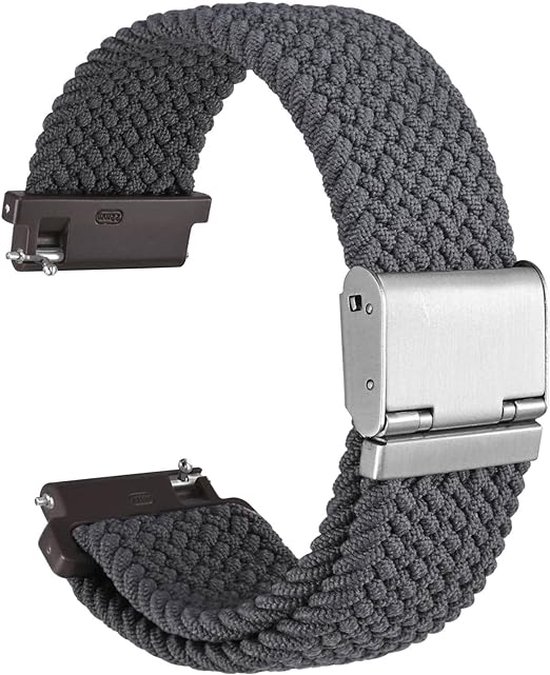SHOP YOLO-Bracelet de montre avec boucle réglable, Liserés de montre de sport tressés pour hommes et femmes, largeur du bracelet 22 mm, gris