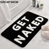 Badmat - Luxe badmat - Antislip - Badkamermat - Zachte Comfort - Absorberend - 40 x 60cm - Zwart