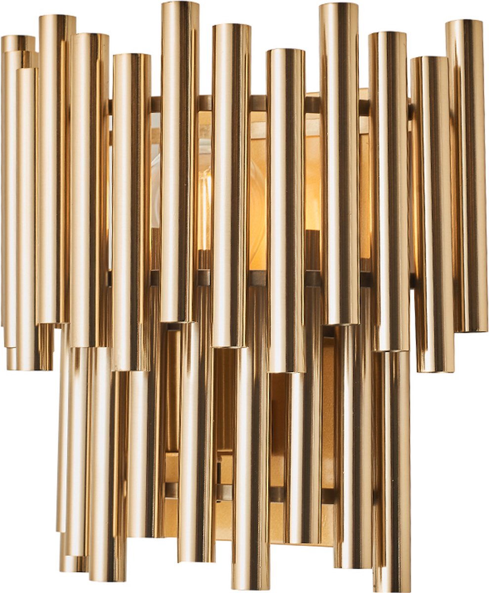 Olucia - JOELLE - Wandlamp - Messing - Vorm: Rechthoek