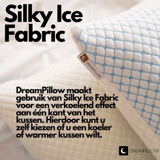 DREAM HAVEN - Kussen voor tweepersoonsbed, hoofdkussen voor bed met kussenslopen, anti-mijt, hypoallergeen, 100% Made in Italy