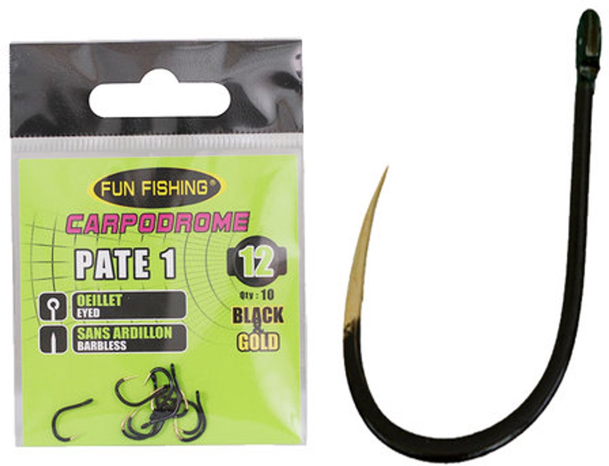 Fun Fishing - Haken Pâte 1 (Black & Gold) - Fun Fishing