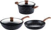 Ensemble de poêles Westinghouse - Poêle wok édition spéciale 30 cm + Poêle à frire 30 cm + Poêle à frire 28 cm