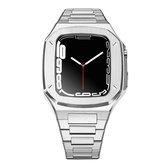 DrPhone AegisForge - 360 Graden Metalen Cover - Horlogeband - 44mm - CNC - Verander je Apple Watch 4/5/6/SE in Luxe Horloge Z