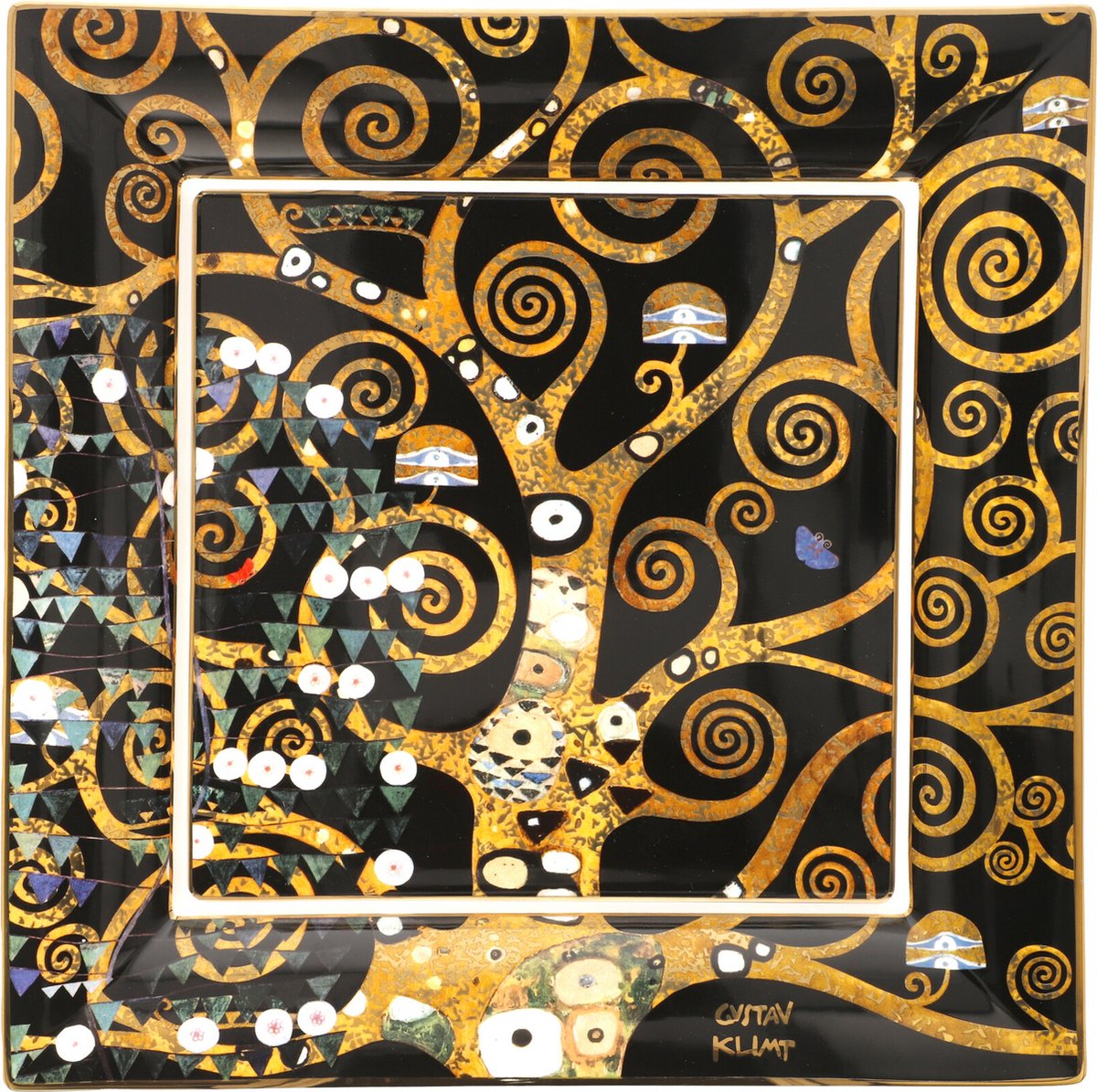 Goebel - Gustav Klimt | Schaal De Levensboom | Porselein - 30cm - met echt goud