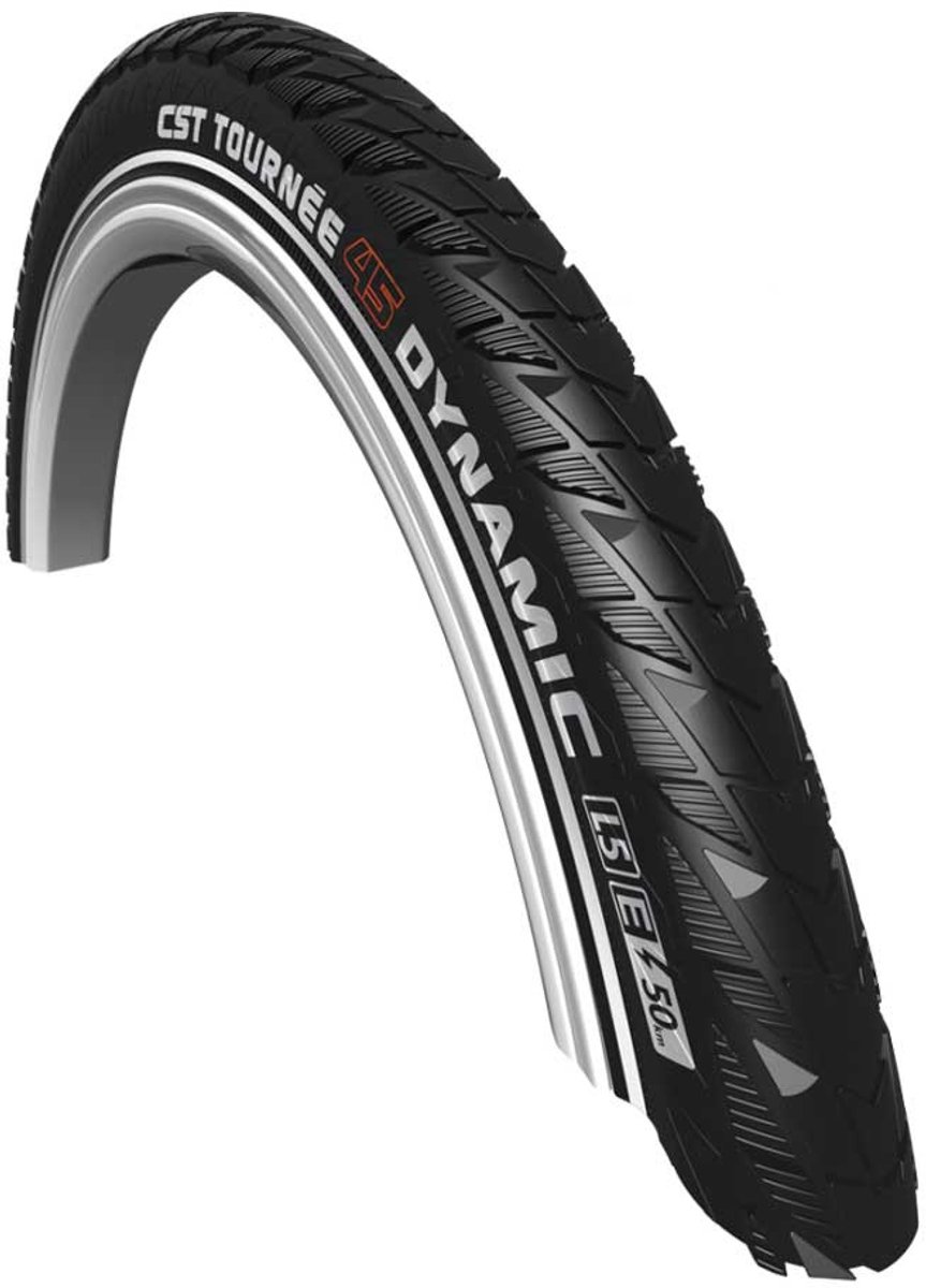 Buitenband CST Tournée Dynamic 28 x 1.75 / 47-622 mm - zwart met reflectie