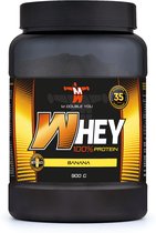 M Double You - 100% Whey Protein (Banana - 900 gram) - Eiwitshake - Eiwitpoeder - Eiwitten - Sportvoeding - 36 shakes