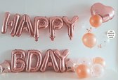 Verjaardag - ballonnen - rose - rosé kleur - 1 set van 28 ballonnen - feest - genderneutraal
