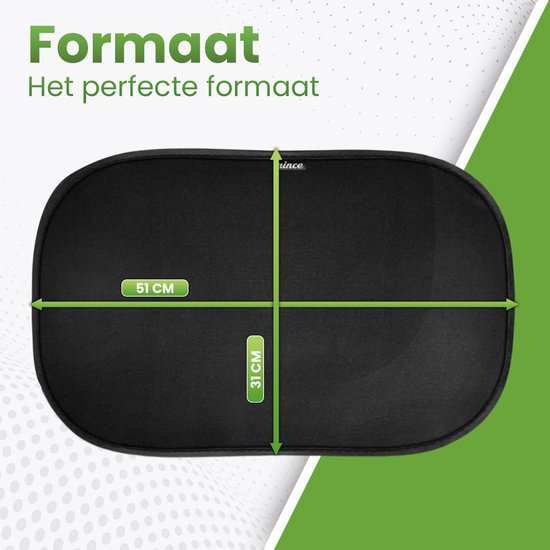 Nince Zonnescherm Auto Zijraam Van Hoge Kwaliteit - Set van 2 - Extra Donker van Nince — afbeelding 5