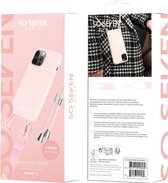 SoSeven, SMOOTHIE CORD Geschikt voor Apple iPhone 13 hoesje, Roze