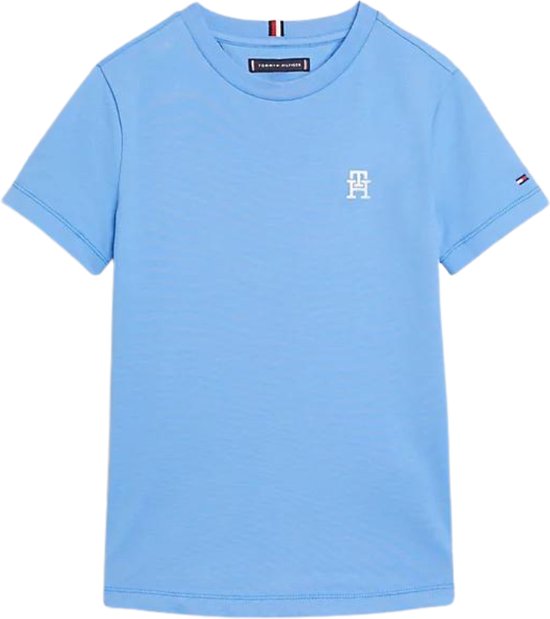 Tommy Hilfiger PIQUE MONOGRAM TEE S/ S T-shirt Garçons - Blue - Taille 12