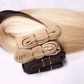 LUXEXTEND Weave Hair Extensions #4 | Human hair Brown | Human Hair Weave | 60 cm - 100 gram | Remy Sorted & Double Drawn | Haarstuk | Extensions Bruin | Weave Extensions | Extensions Human Hair |  Weave Hair echt Haar | Weft Extensions | Haar