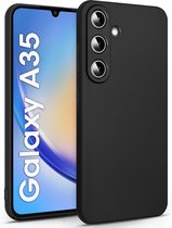 Hoesje geschikt voor Samsung Galaxy A35 5G hoesje Siliconen cover Zwart backcover