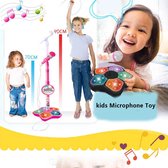 S-M Commerce - Kinder microfoon - Met stand - Speelgoed - Muziekinstrument - Karaoke - Roze