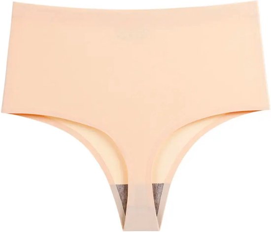 String taille haute correcteur sans couture pour Femme - Beige - Nude - Taille S/M - Set de 3 - Ultra doux - Sous-vêtements femme