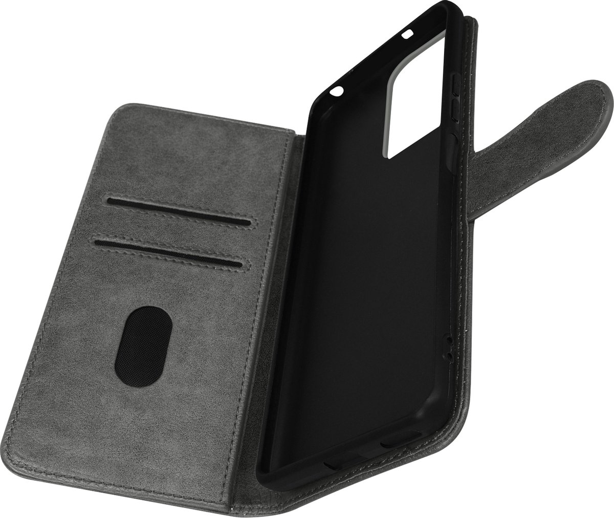 Hoes geschikt voor Xiaomi Redmi Note 12 Portemonnee/Videohouder Grijs